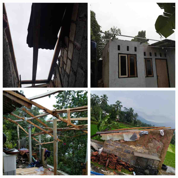 Fhoto : Beberapa Rumah  Ancur Akibat Curah Hujan Tinggi 